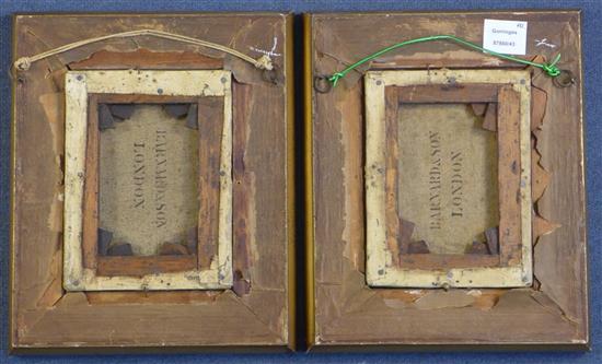 English School c.1890 Portraits of an English and a Turkish beauty 7.5 x 5.25in.
